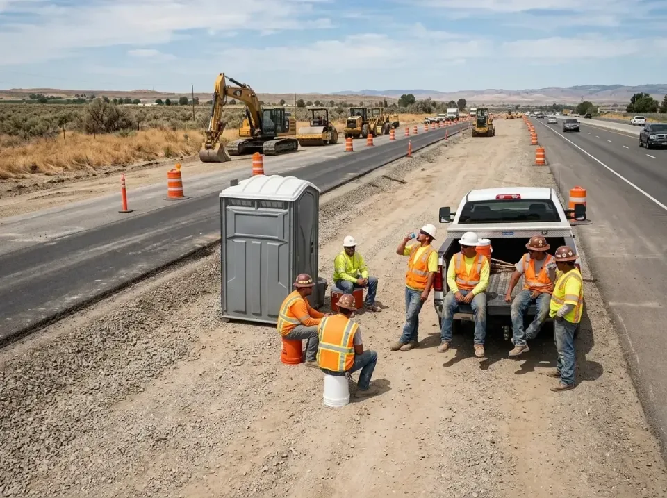highway-road-construction-crew-007 — frequently asked questions, Porta Potty and Restroom Rentals in Shackle Island, TN